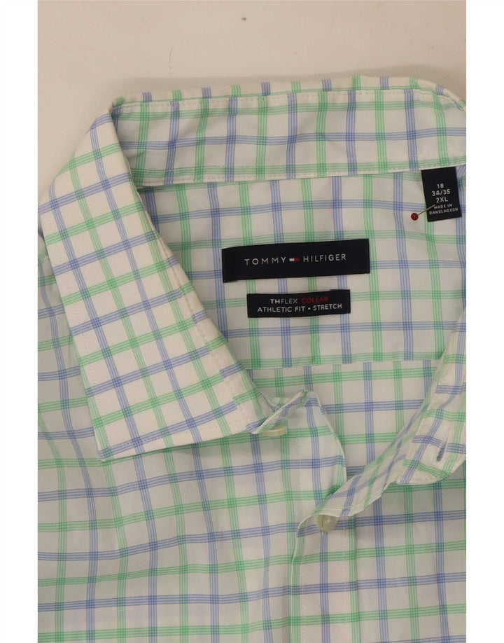 Tommy Hilfiger Chemise athlétique pour homme Taille 18 2XL Vichy multicolore
