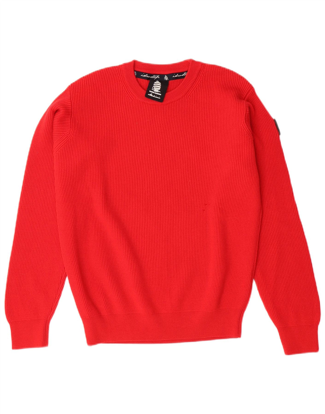 Marina Yachting Pull à col rond pour homme Petite laine vierge rouge
