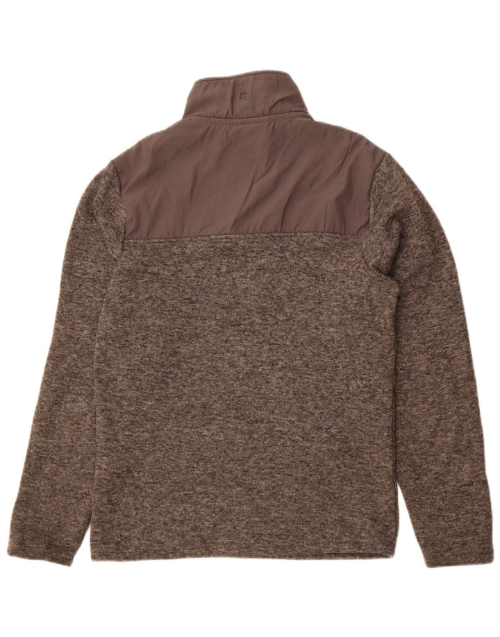 Mountain Warehouse Sweat-shirt à col zippé pour homme, petit, gris moucheté