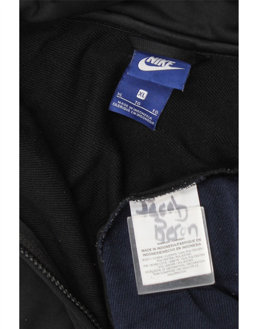 Veste de survêtement Nike pour garçon 13-14 ans XL Noir Colorblock Polyester