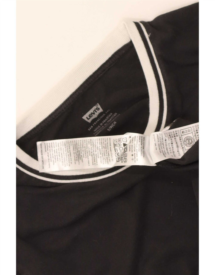 Levi's T-Shirt Femme UK 10 Petit Noir Coton