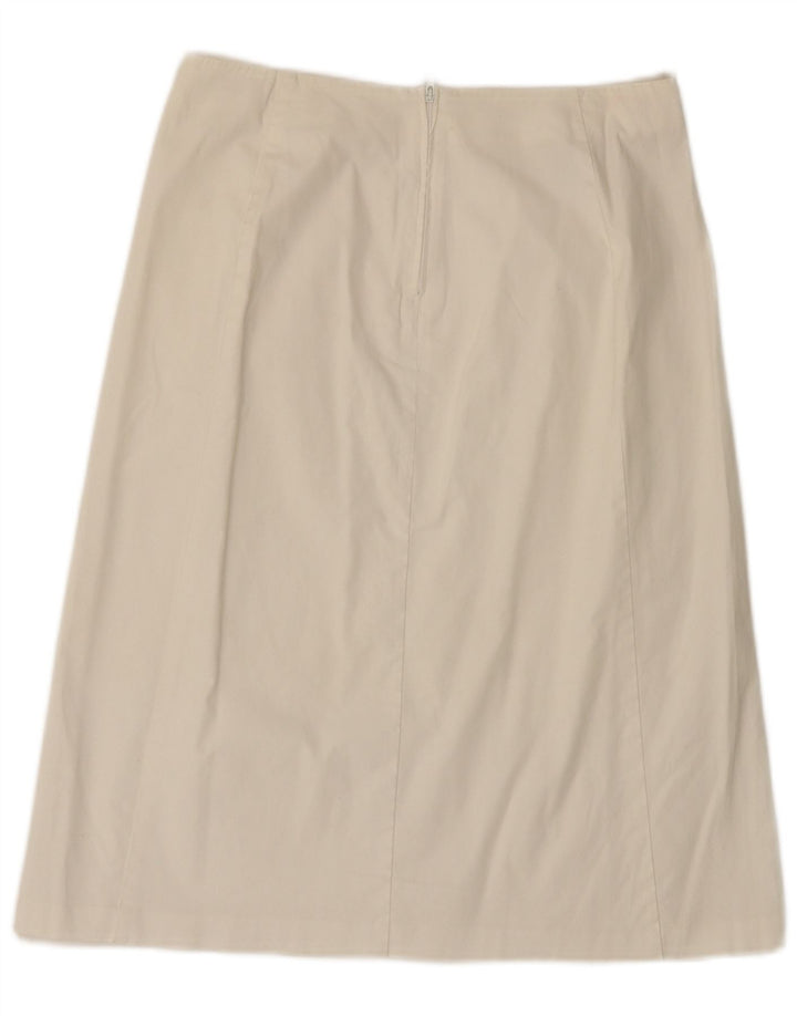 Benetton Jupe trapèze pour femme IT 42 Medium W28 Coton blanc