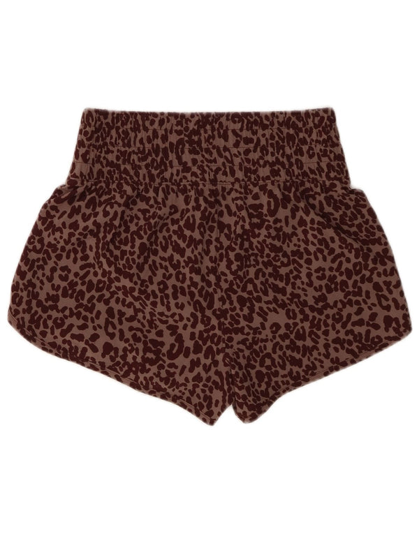 Gap Short de sport pour femme UK 4 XS Marron Imprimé animal Polyester
