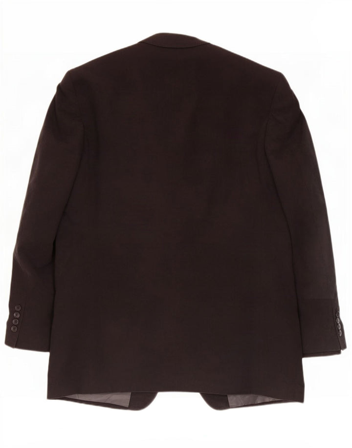 Marks & Spencer Veste blazer longue à 3 boutons pour homme, grand gris, polyester