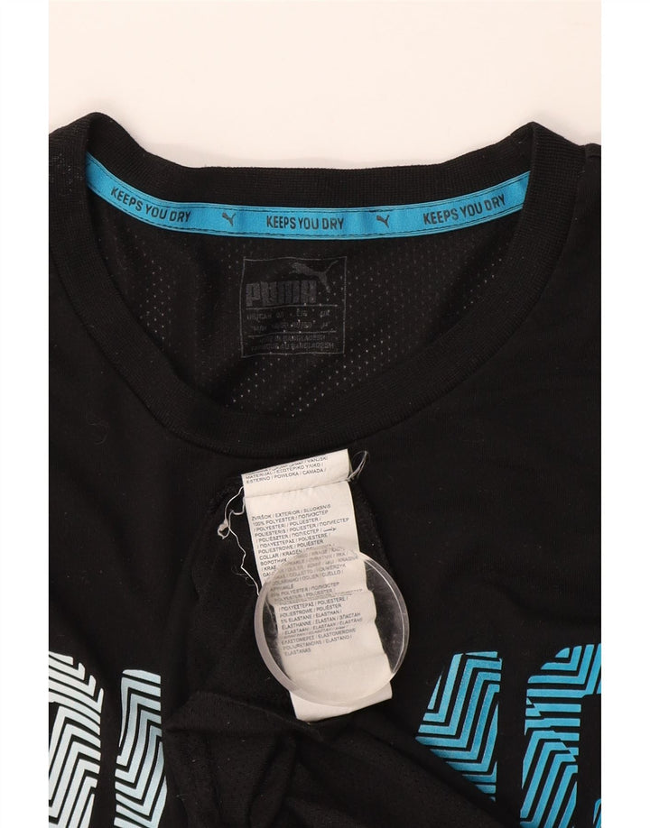 Puma T-Shirt Graphique Homme Noir Moyen Polyester