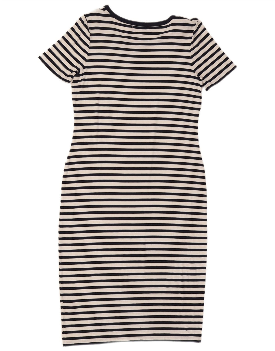 Marks & Spencer Robe fourreau pour femme UK 12 Viscose rayée bleu marine moyen