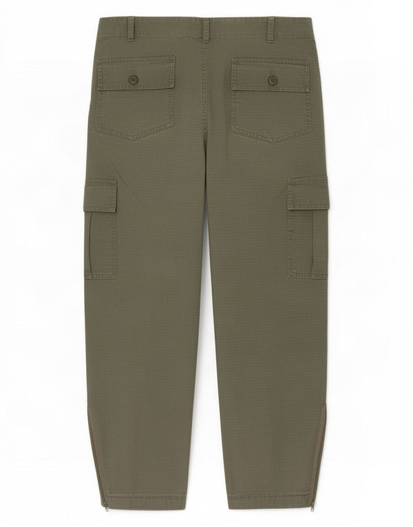 vintage Mens Loose Fit Cargo Pantalon IT 50 Large W36 L27 Green Check