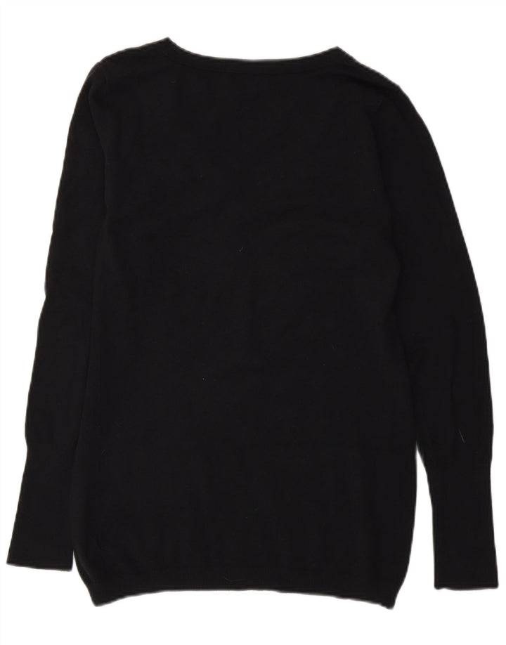 Gap Pull à col boutonné pour femme UK 14 en coton noir moyen