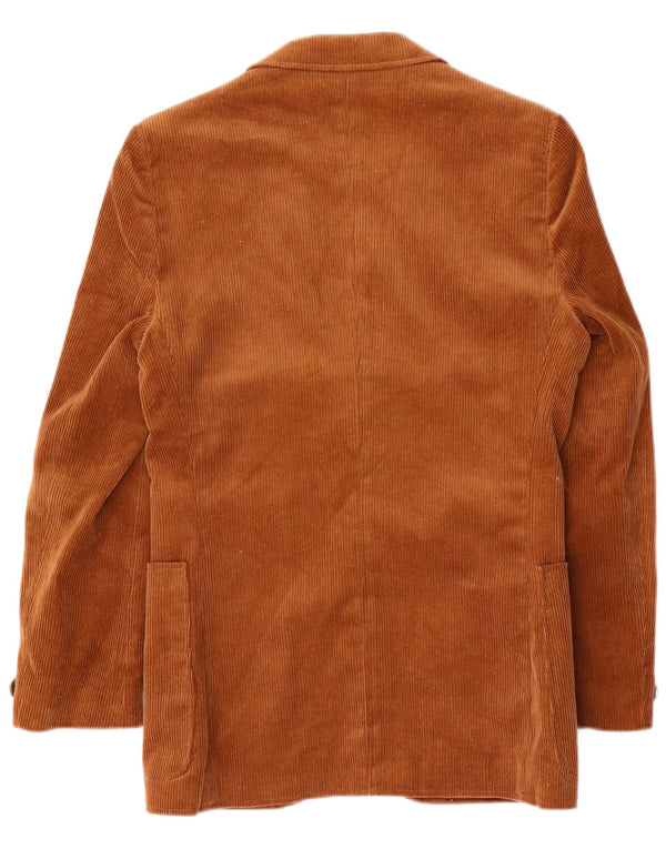 vintage Mens 2 Bouton Corduroy Blazer Veste UK 38 Brun Moyen