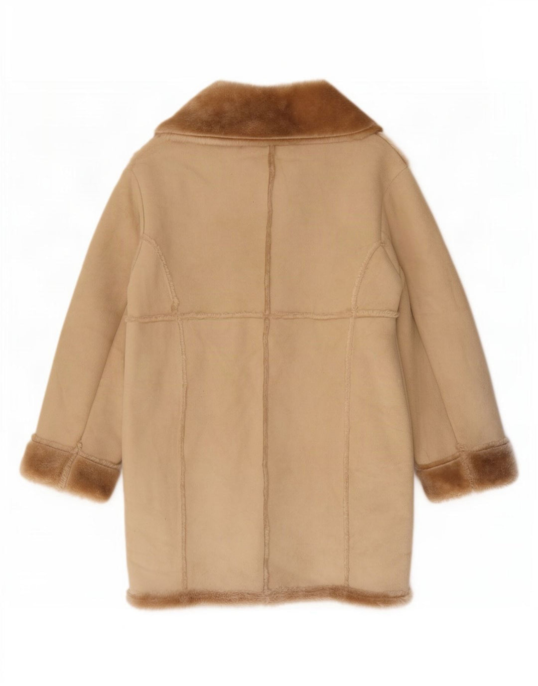 Casamia Manteau Sherpa surdimensionné pour femme UK 10 Petit polyester beige