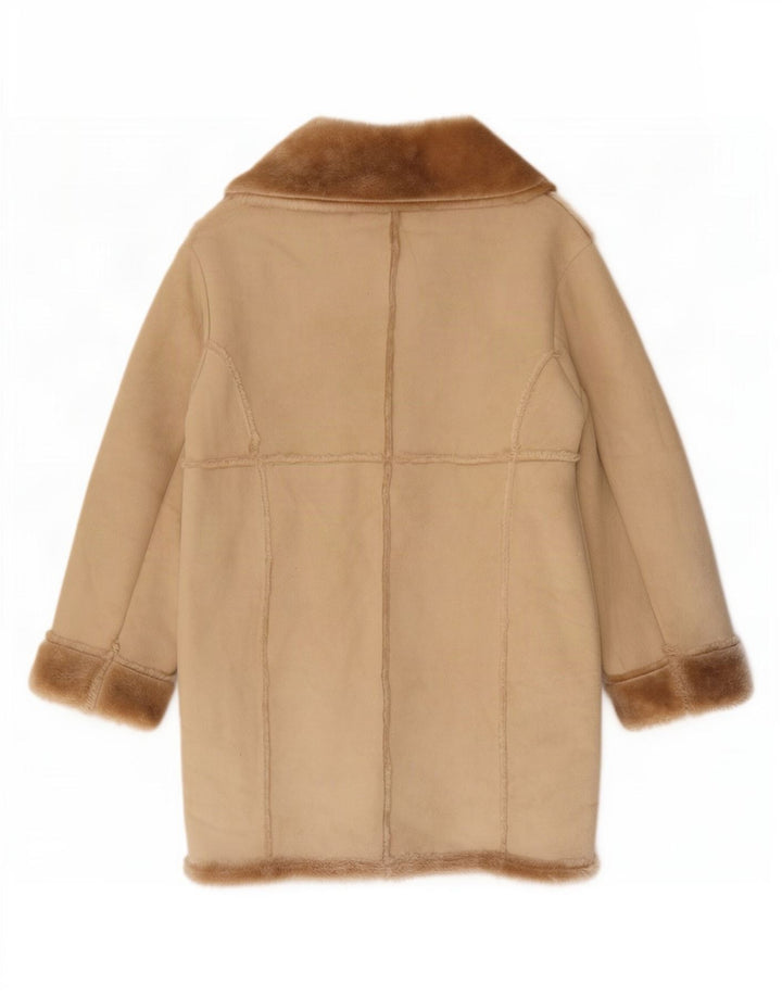 Casamia Manteau Sherpa surdimensionné pour femme UK 10 Petit polyester beige