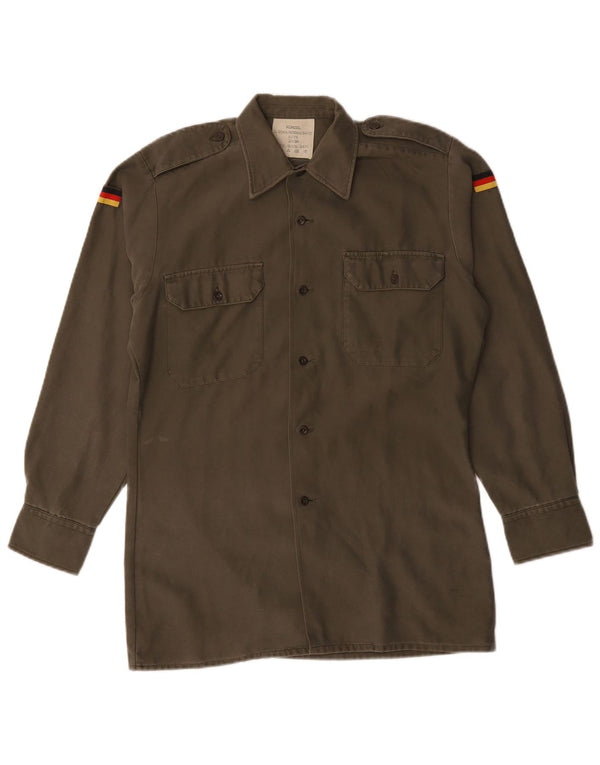 vintage Chemise militaire homme taille 37/38 Petite armée kaki