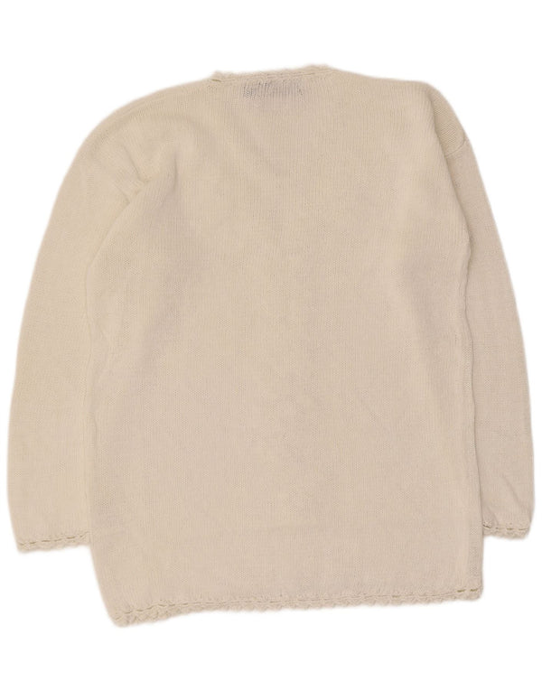 Hannah Pull col V pour femme Taille unique Blanc Ramie