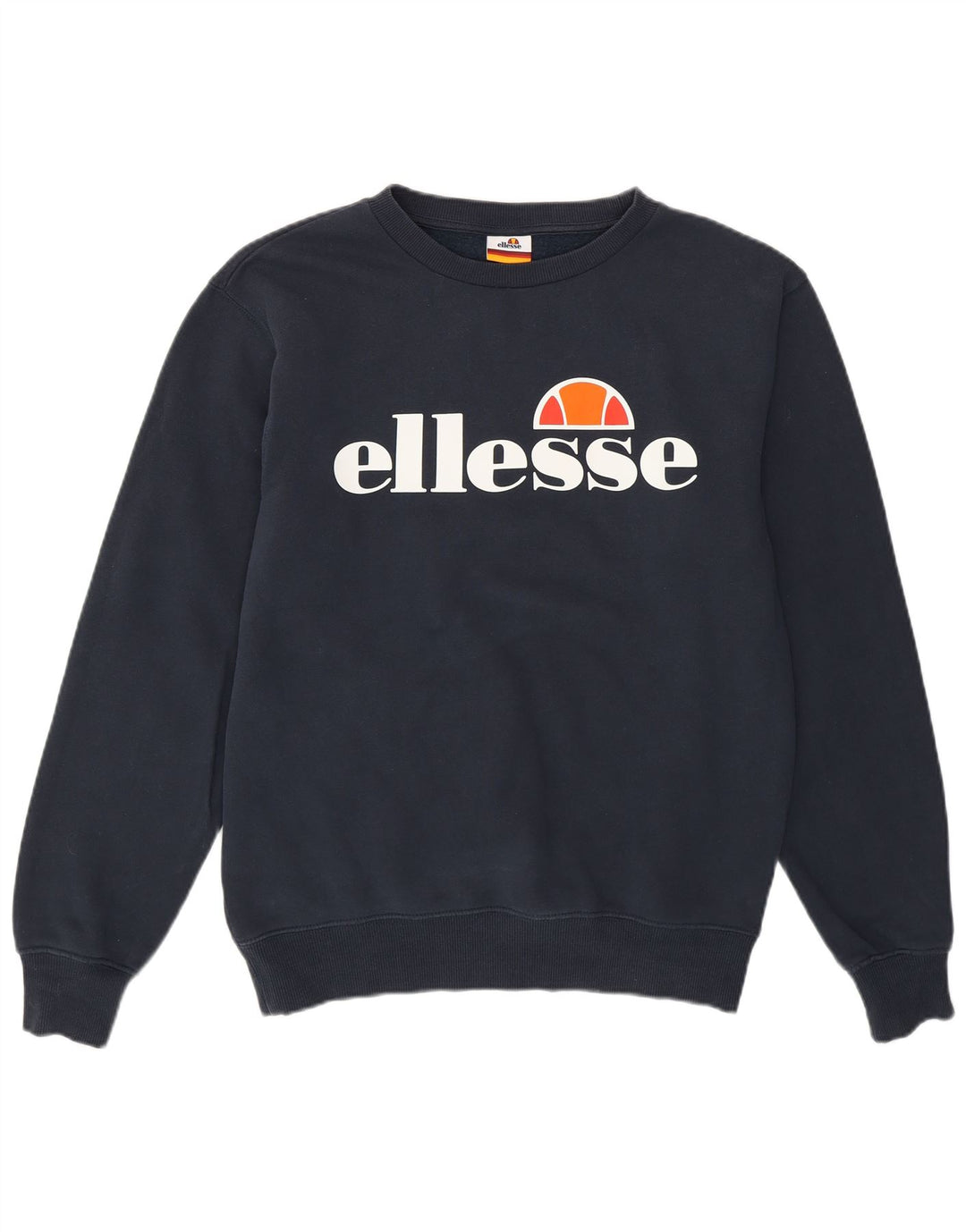 Ellesse Sweat-shirt graphique surdimensionné pour femme UK 8 Small Bleu marine