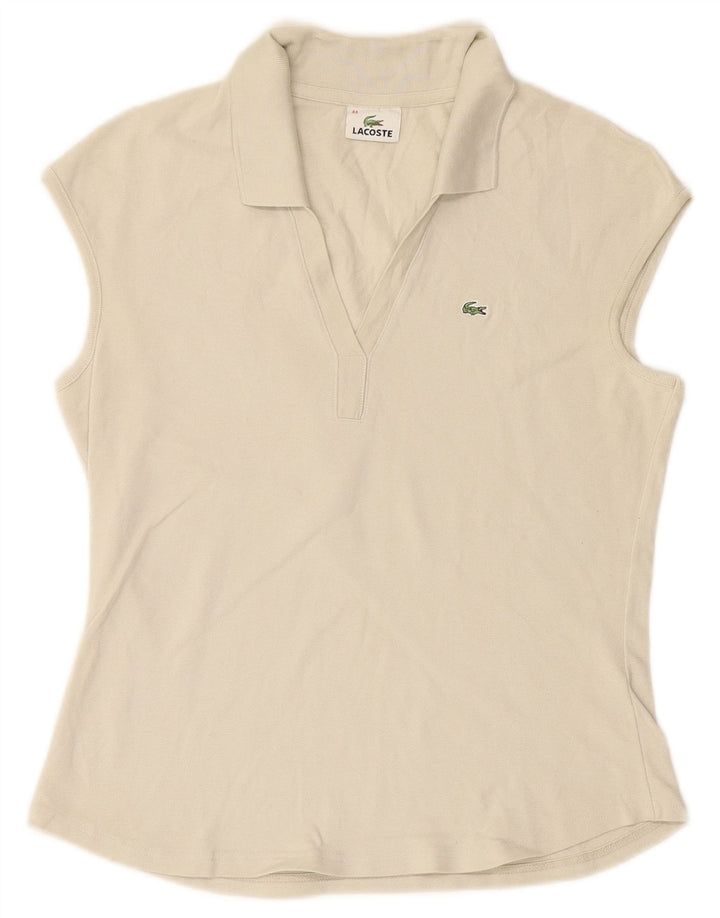 LACOSTE Polo sans manches femme taille 44 grand coton blanc