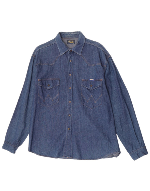 Wrangler Chemise en Jean Homme Grand Bleu Coton