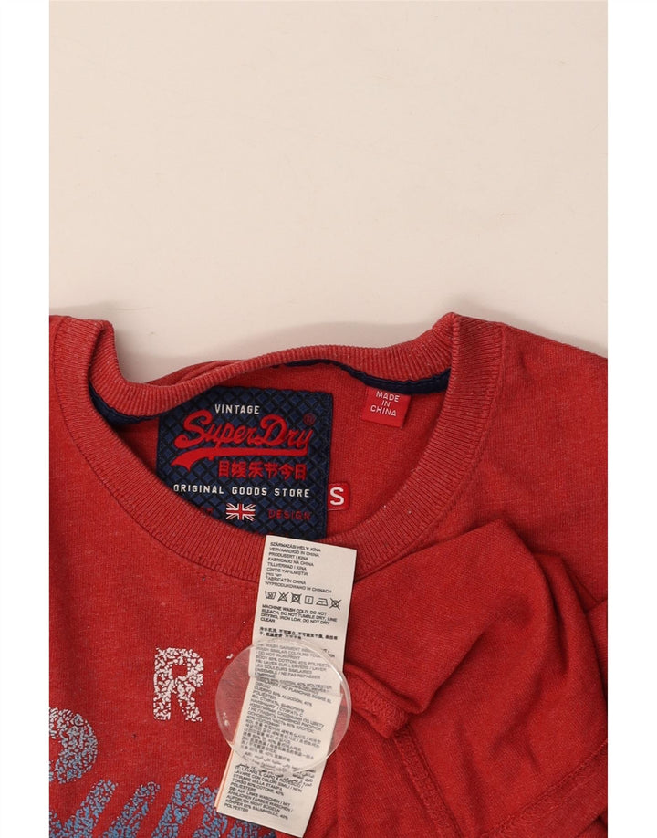 SUPERDRY T-Shirt Graphique Homme Petit Rouge Coton