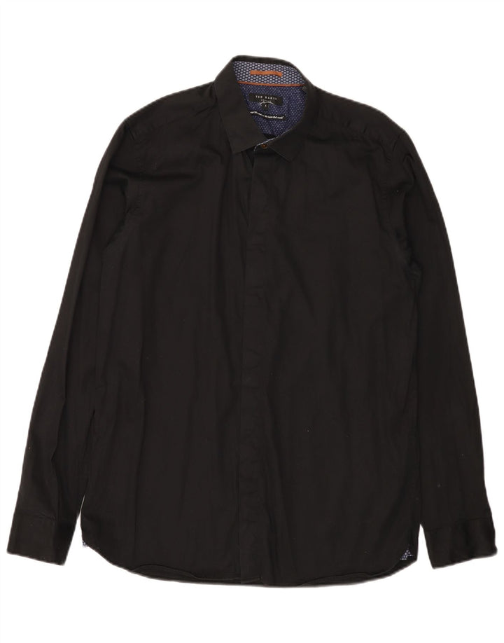 Ted Baker Chemise Homme Taille 4 Grand Coton Noir