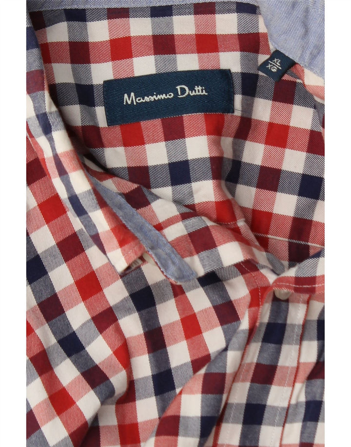 MASSIMO DUTTI Mens Shirt XL Multicoloured Gingham Vintage Massimo Dutti and Second-Hand Massimo Dutti from Messina Hembry 