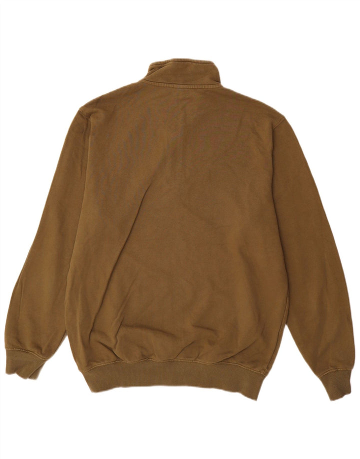 John Lewis Sweat-shirt à col zippé pour homme, grand coton kaki