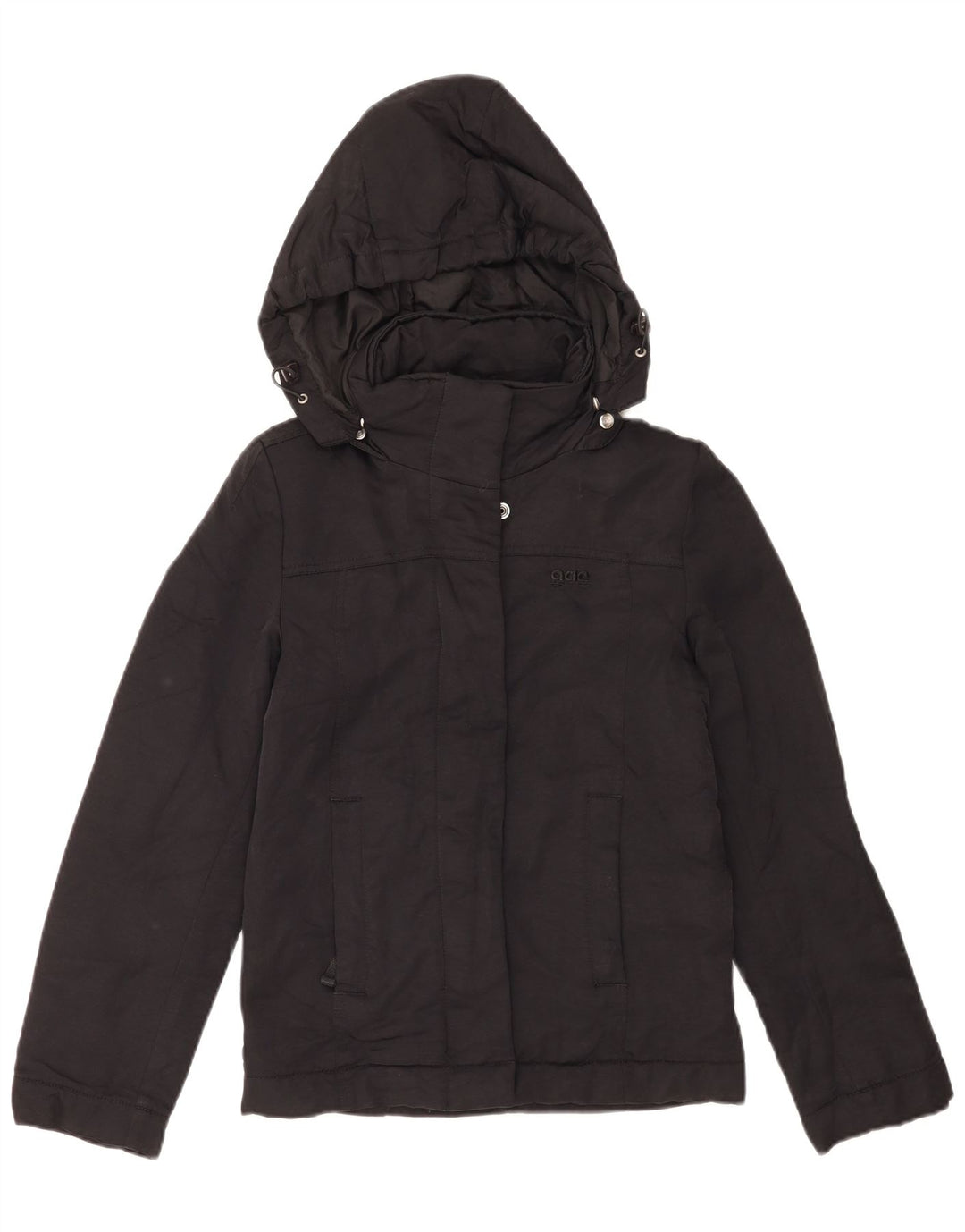 Gas Veste bomber à capuche pour femme UK 6 XS Noir Polyamide