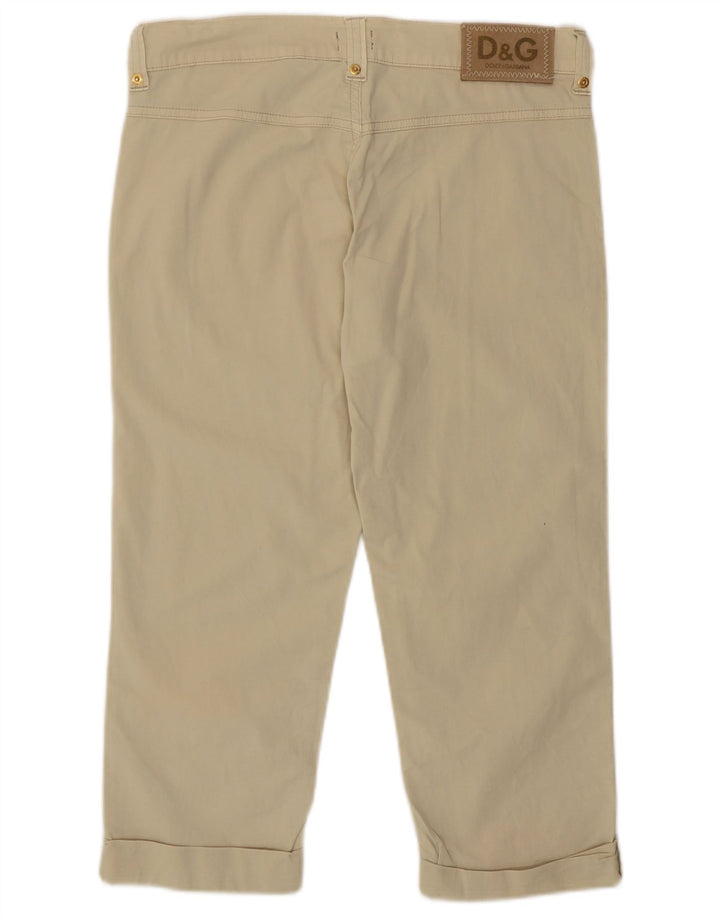 Dolce & Gabbana Pantalon Capri Femme IT 40 Small W26 L20 Beige