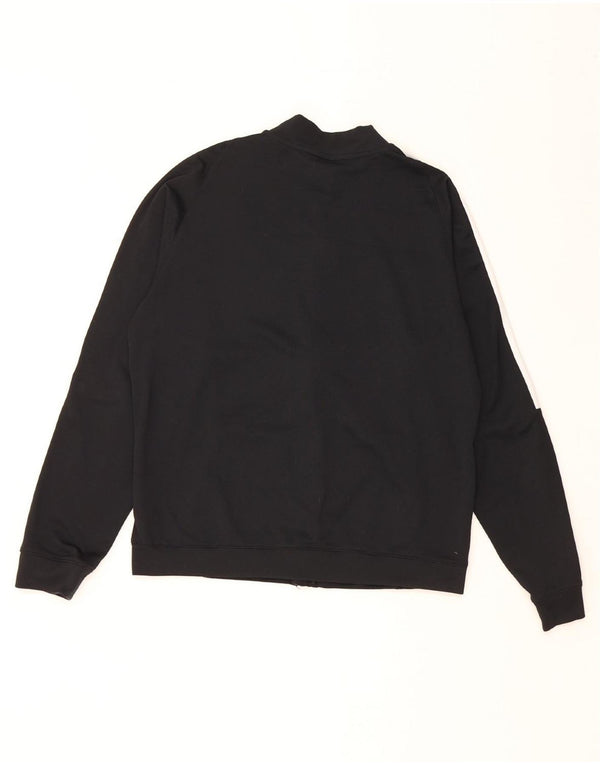 NIKE Boys Dri Fit Tracksuit Top Jacket 13-14 Years XL Black Colourblock