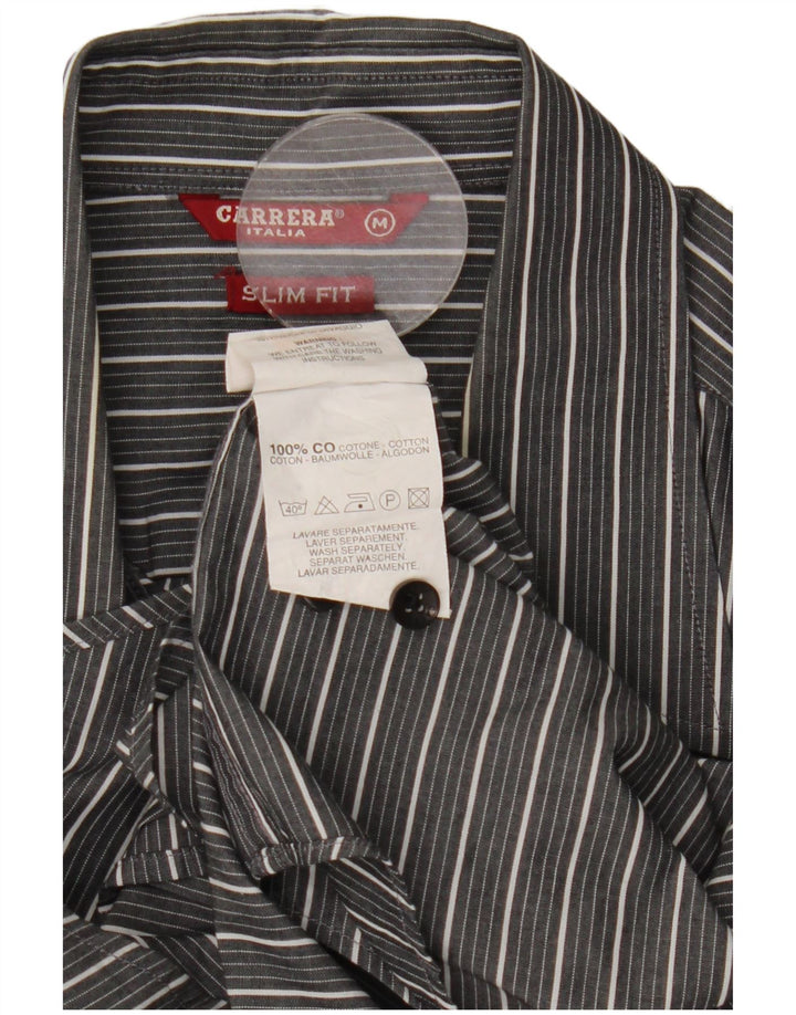 Carrera Chemise Slim Fit Gris Moyen Rayé Coton