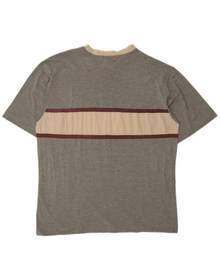 Puma T-Shirt Top Homme Gris Moyen Colourblock Cotton
