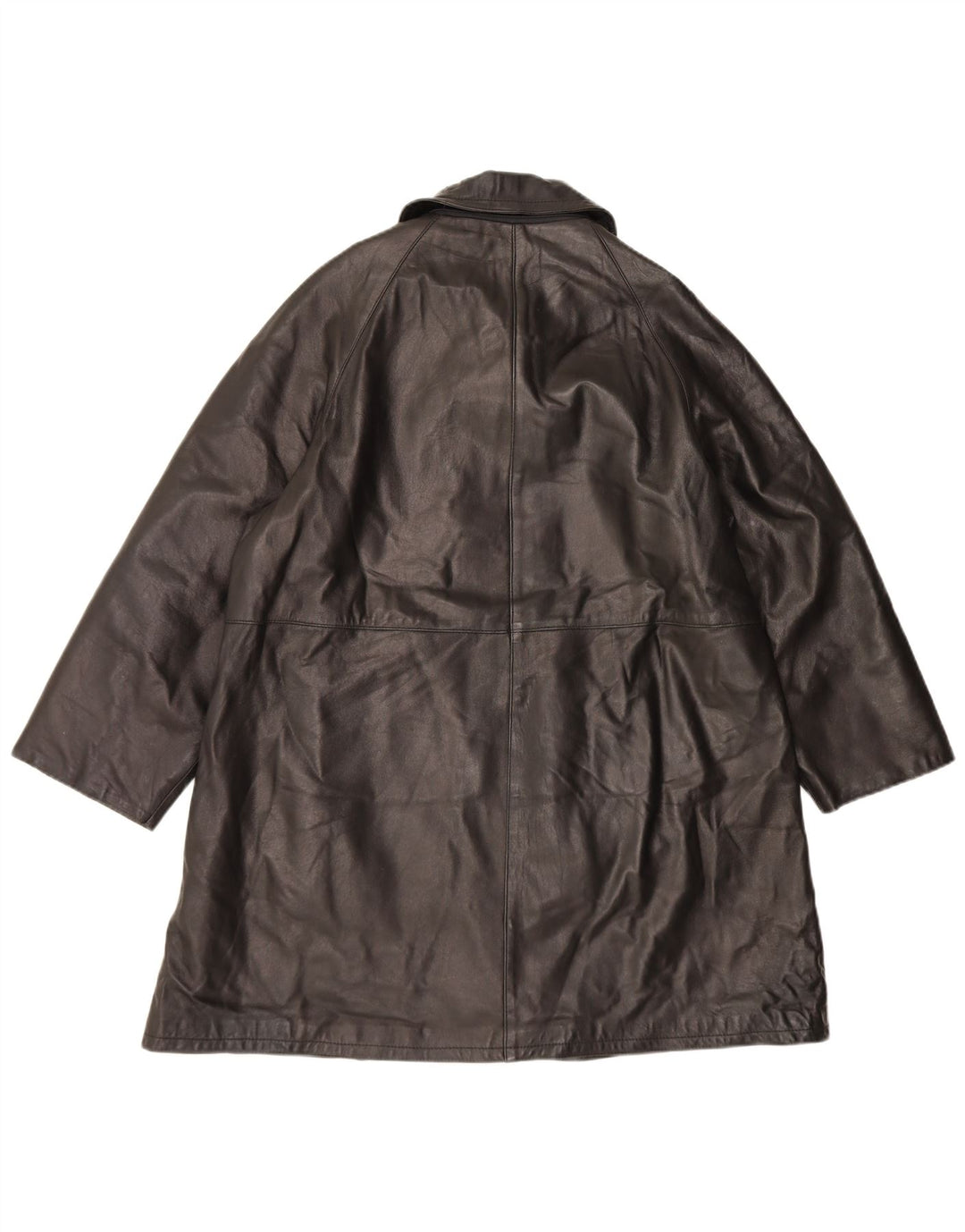 Kiros Manteau en cuir surdimensionné pour femme IT 44 Cuir noir moyen