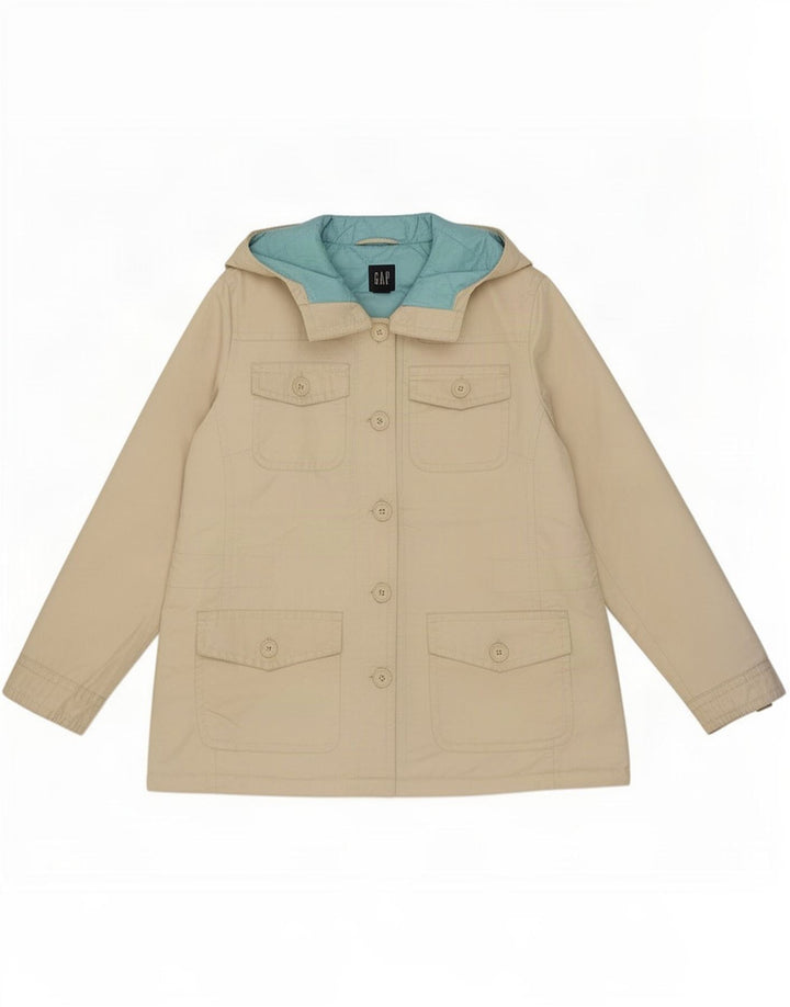 Gap Veste coupe-vent à capuche pour femme UK 14 Medium Off White