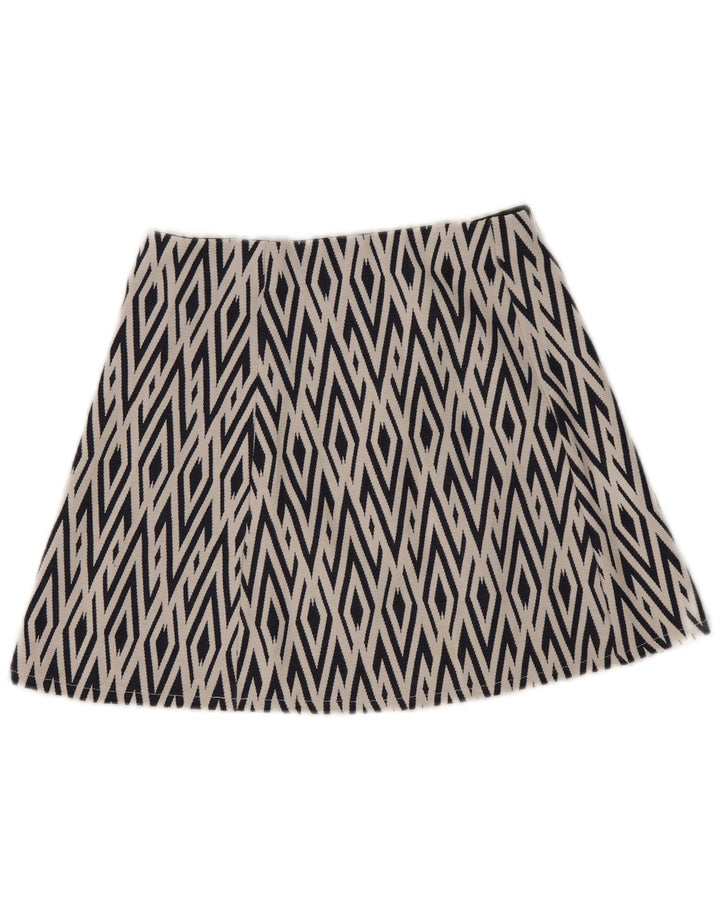 Zara Femme Trafaluc Mini Jupe Medium W28 Bleu Marine Géométrique
