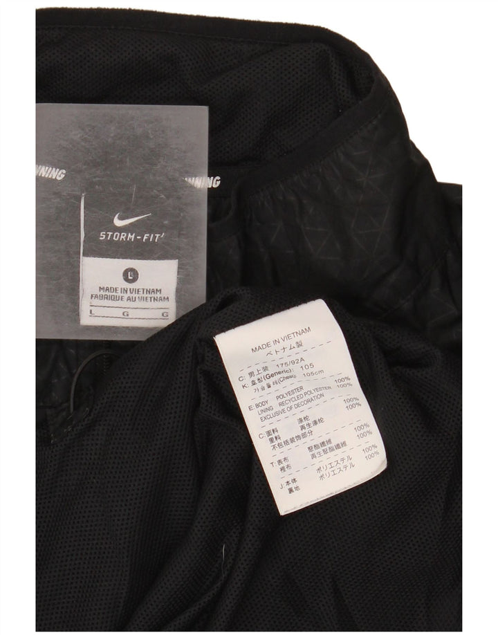 Nike Hommes Storm-Fit Survêtement Top Veste Grand Noir Géométrique Polyester