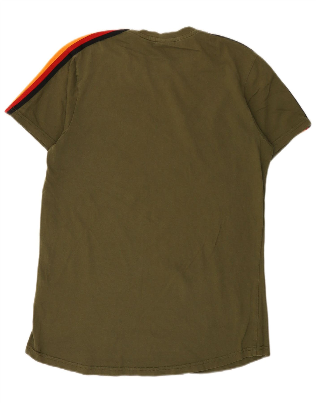 Ellesse T-Shirt Homme Vert Moyen Colourblock Cotton