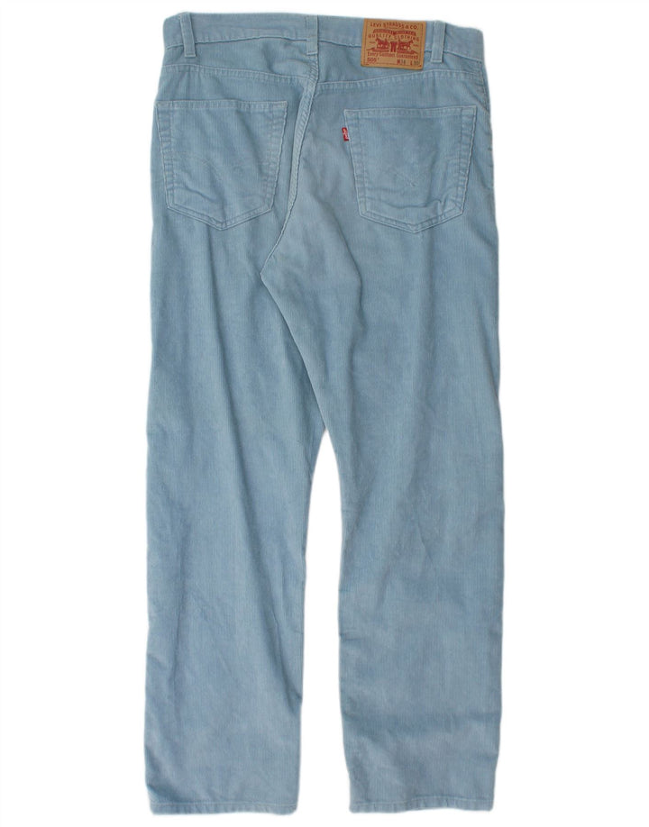 LEVI'S Pantalon Droit 505 Velours Côtelé Homme W34 L30 Bleu Coton