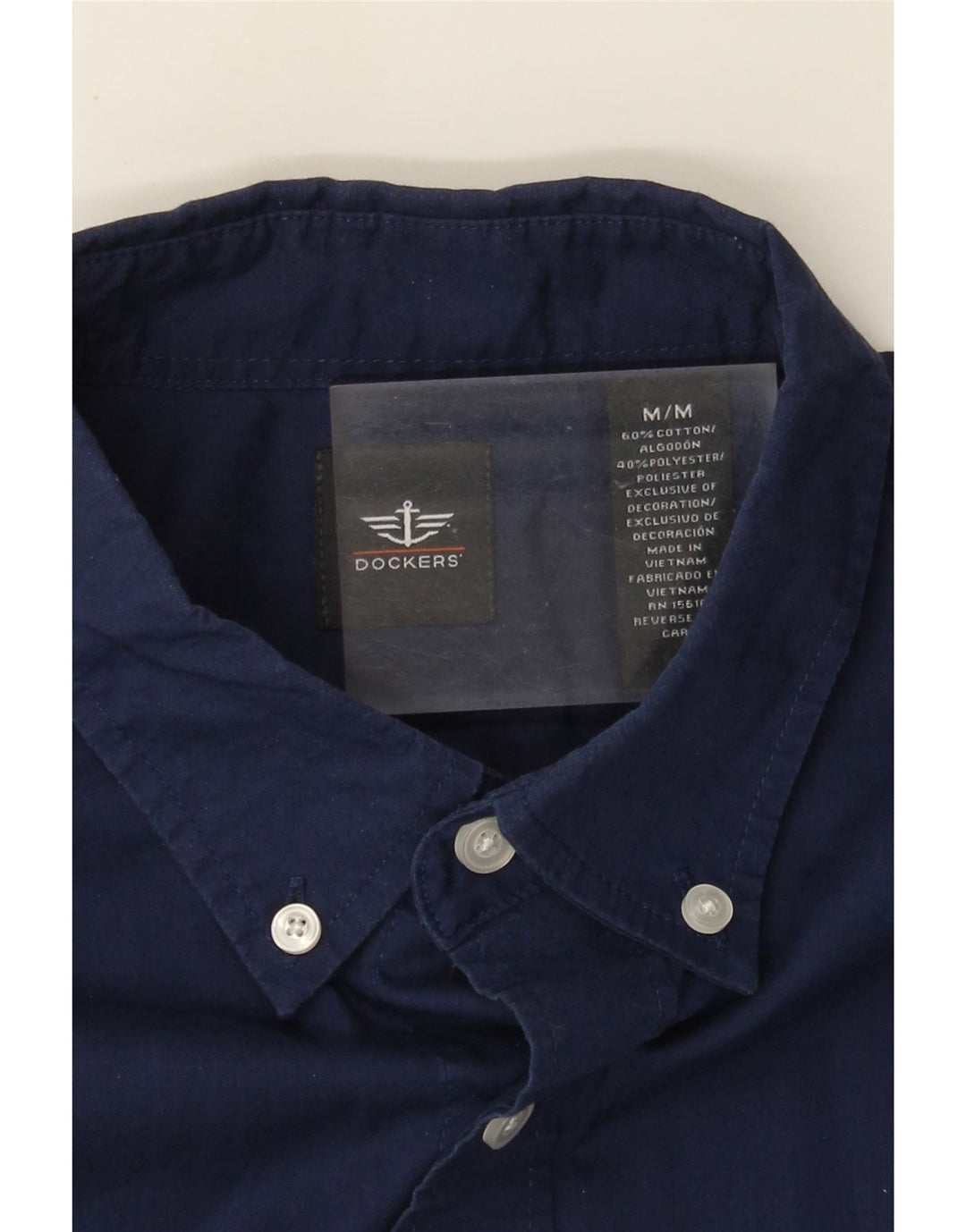 Dockers Chemise Homme Bleu Marine Moyen Coton