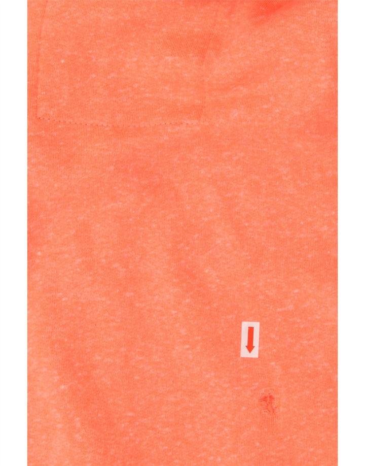 SUPERDRY Pull à capuche zippé graphique pour femme UK 10 Petit Orange Moucheté