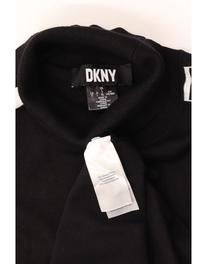 Dkny Pull graphique à col roulé pour homme en viscose color block Noir Large