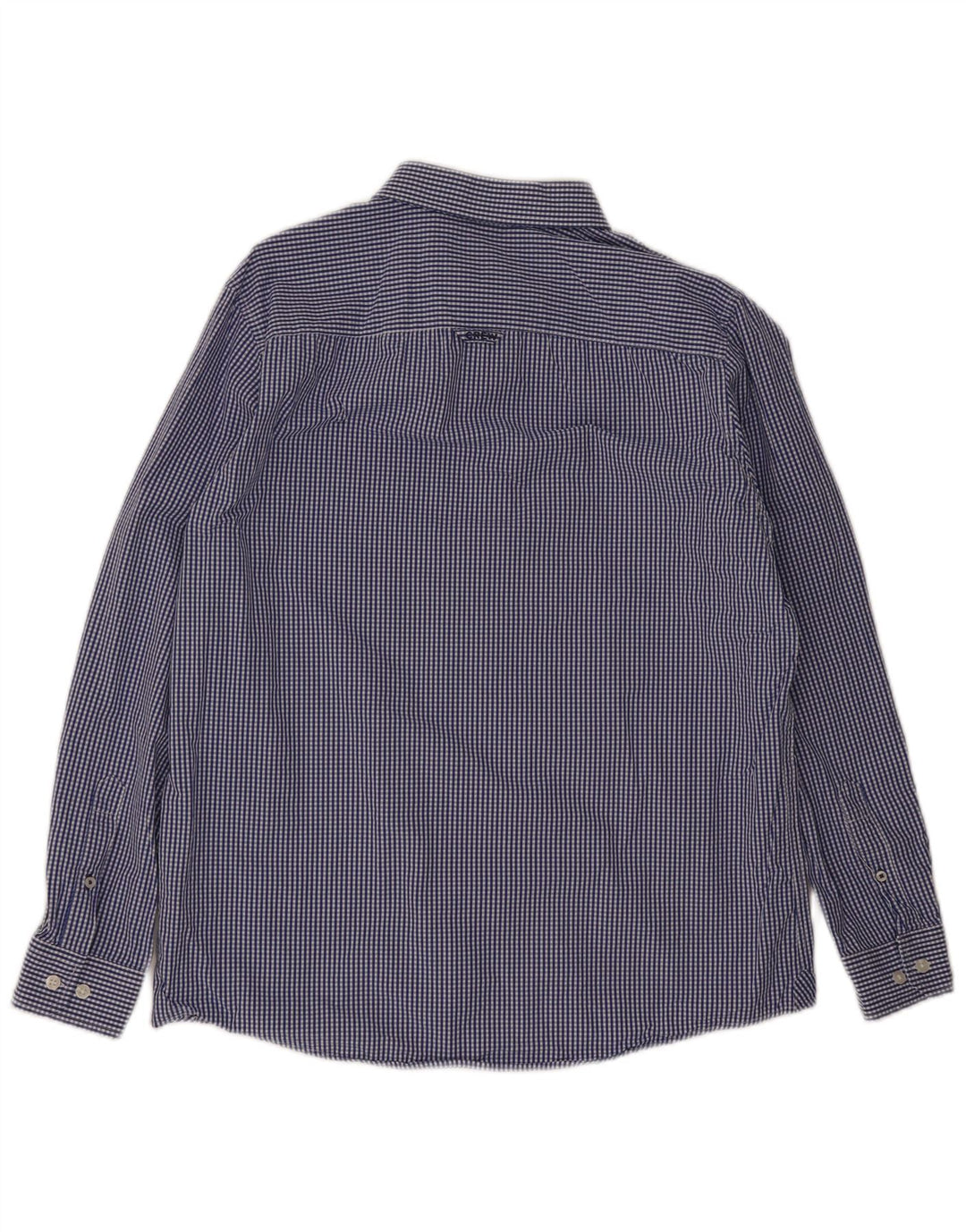 Crew Clothing Chemise classique pour homme en coton vichy bleu Taille L