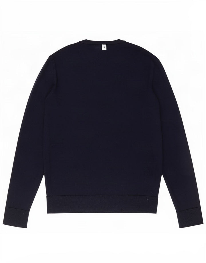 Jack & Jones Pull Col Rond Homme Bleu Marine Moyen Laine Mérinos