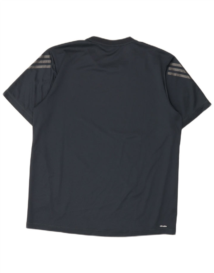 Adidas Hommes Climalite T-Shirt Haut Grand Bleu Marine Polyester