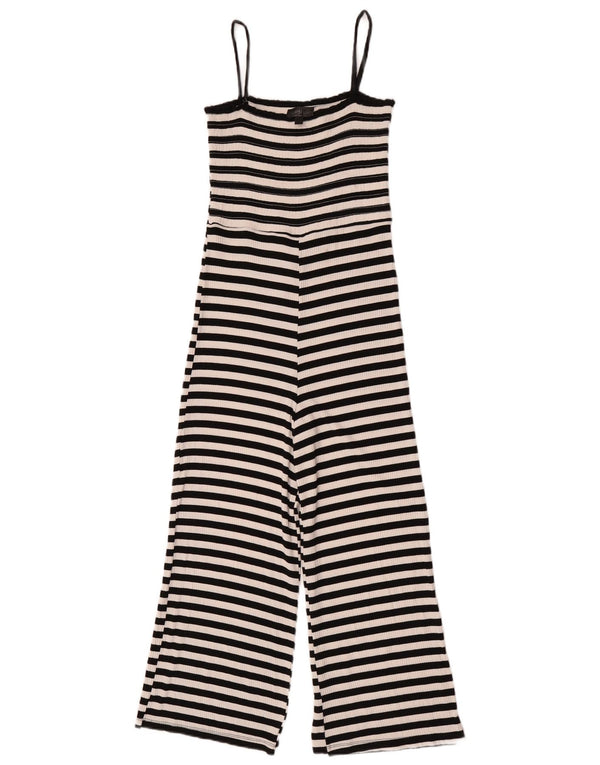 Topshop Combinaison sans manches pour femme UK 10 Petite viscose rayée noire