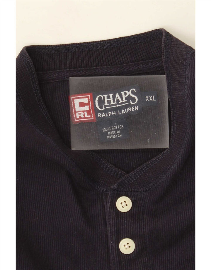 Chaps Haut Homme Manches Longues 2XL Bleu Marine Coton