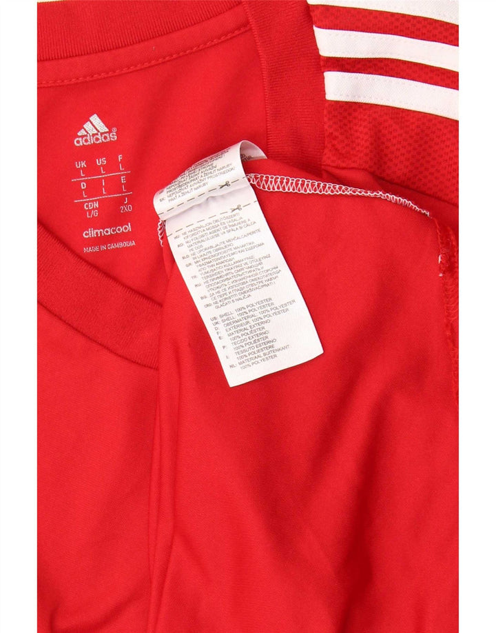 Adidas Hommes Climacool T-Shirt Haut Grand Rouge Colorblock Polyester