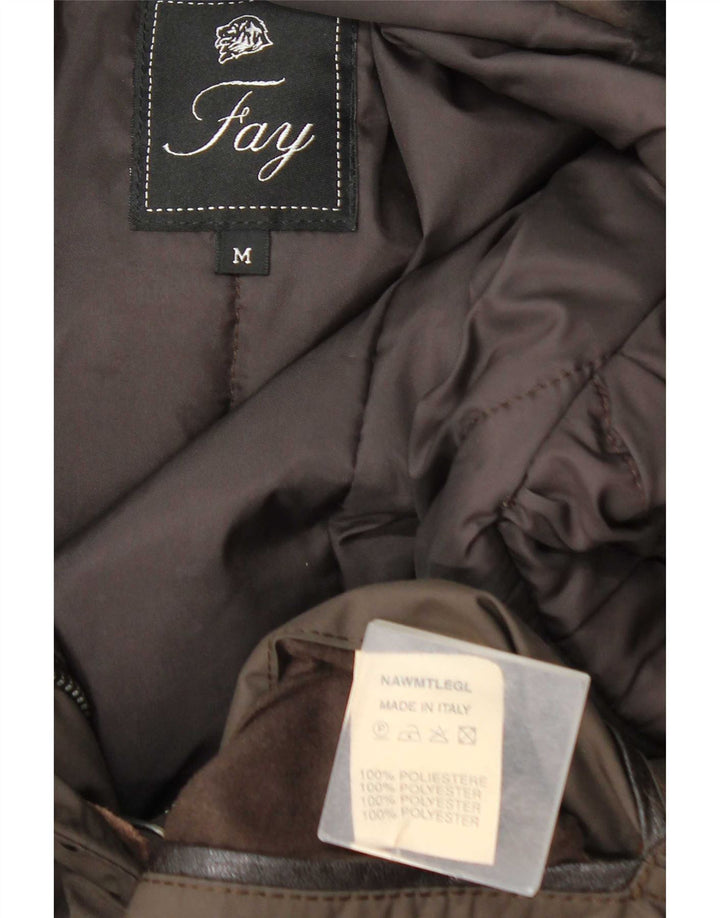 Fay Manteau rembourré pour femme UK 44 Polyester marron moyen
