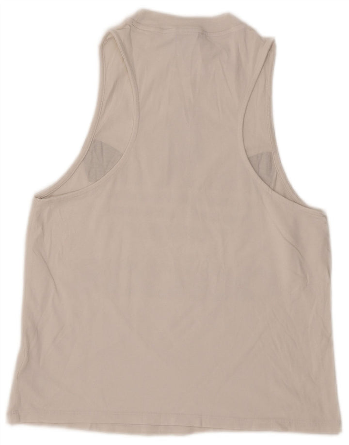 Adidas Débardeur graphique pour femme UK 12 en coton blanc moyen