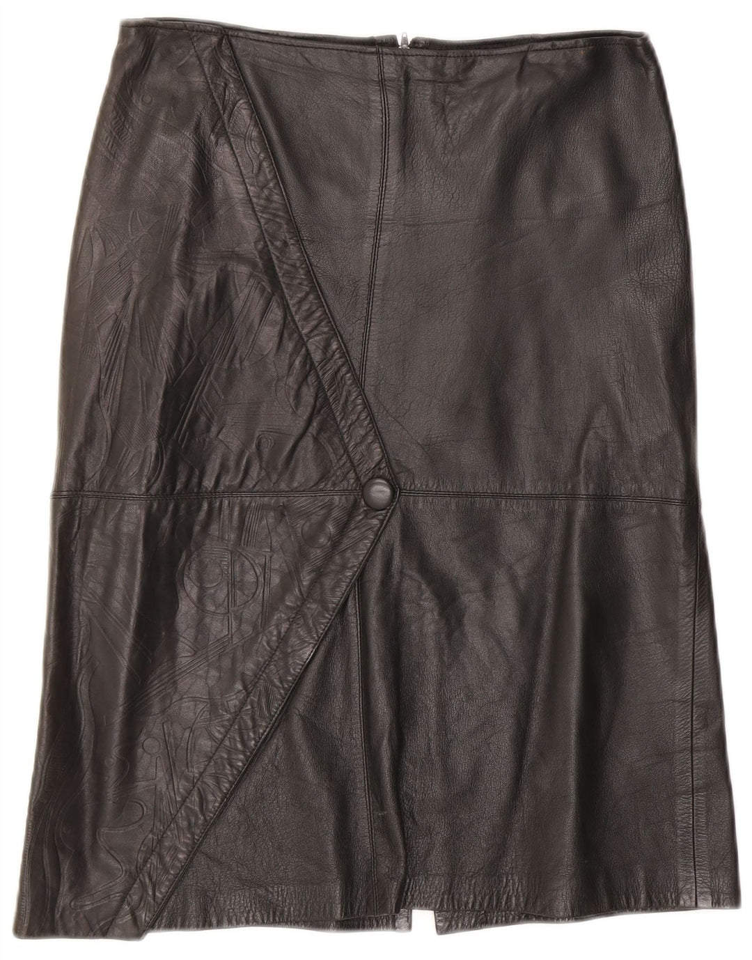 jupe en cuir femme vintage W30 Noir moyen