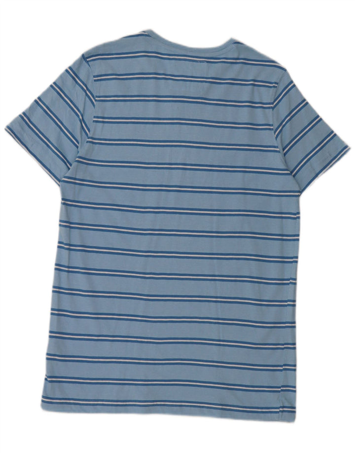 CREW CLOTHING T-Shirt Homme Bleu Moyen Rayé Coton