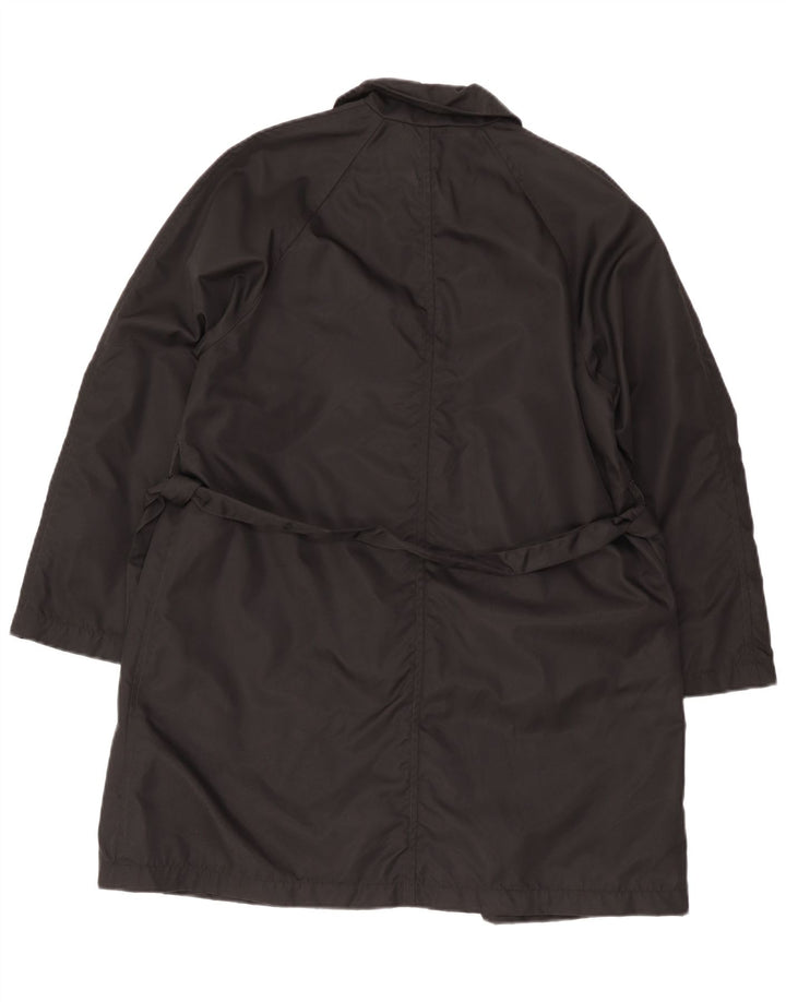Benetton Pardessus surdimensionné pour femme UK 10 Small Noir Polyamide