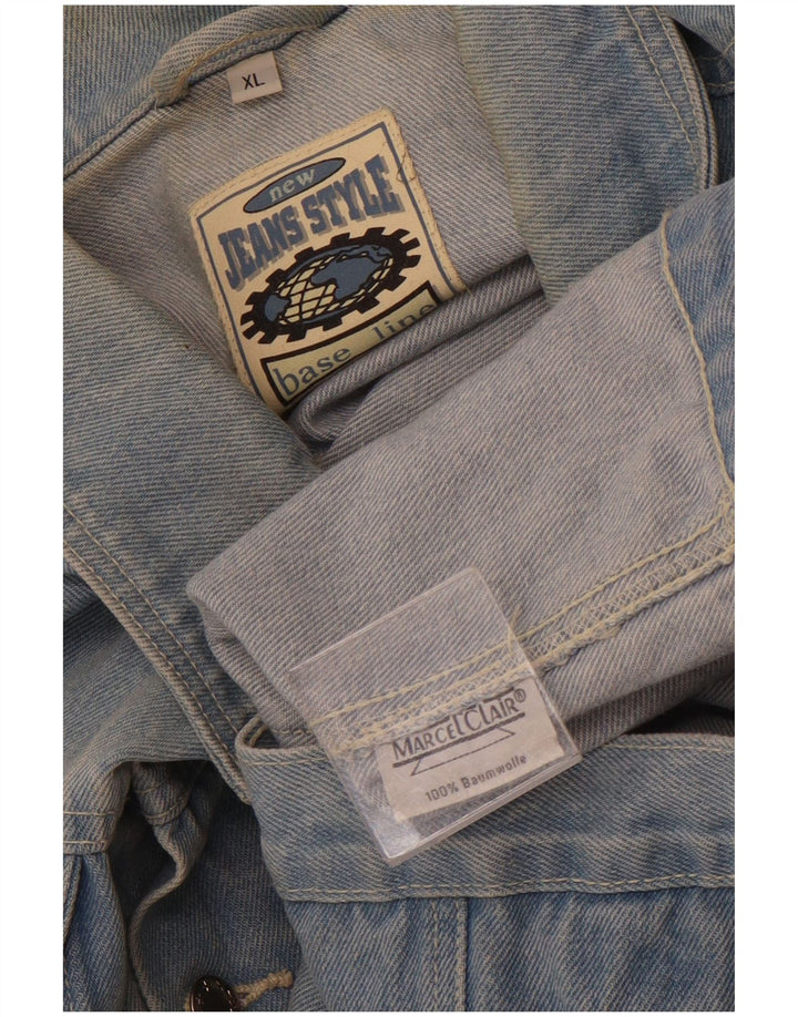 MARCEL CLAIR Gilet en jean pour homme UK 42 XL Bleu Coton